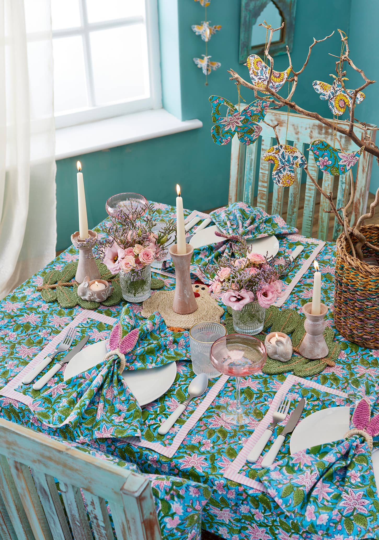 Block Print Tablecloth - Lily