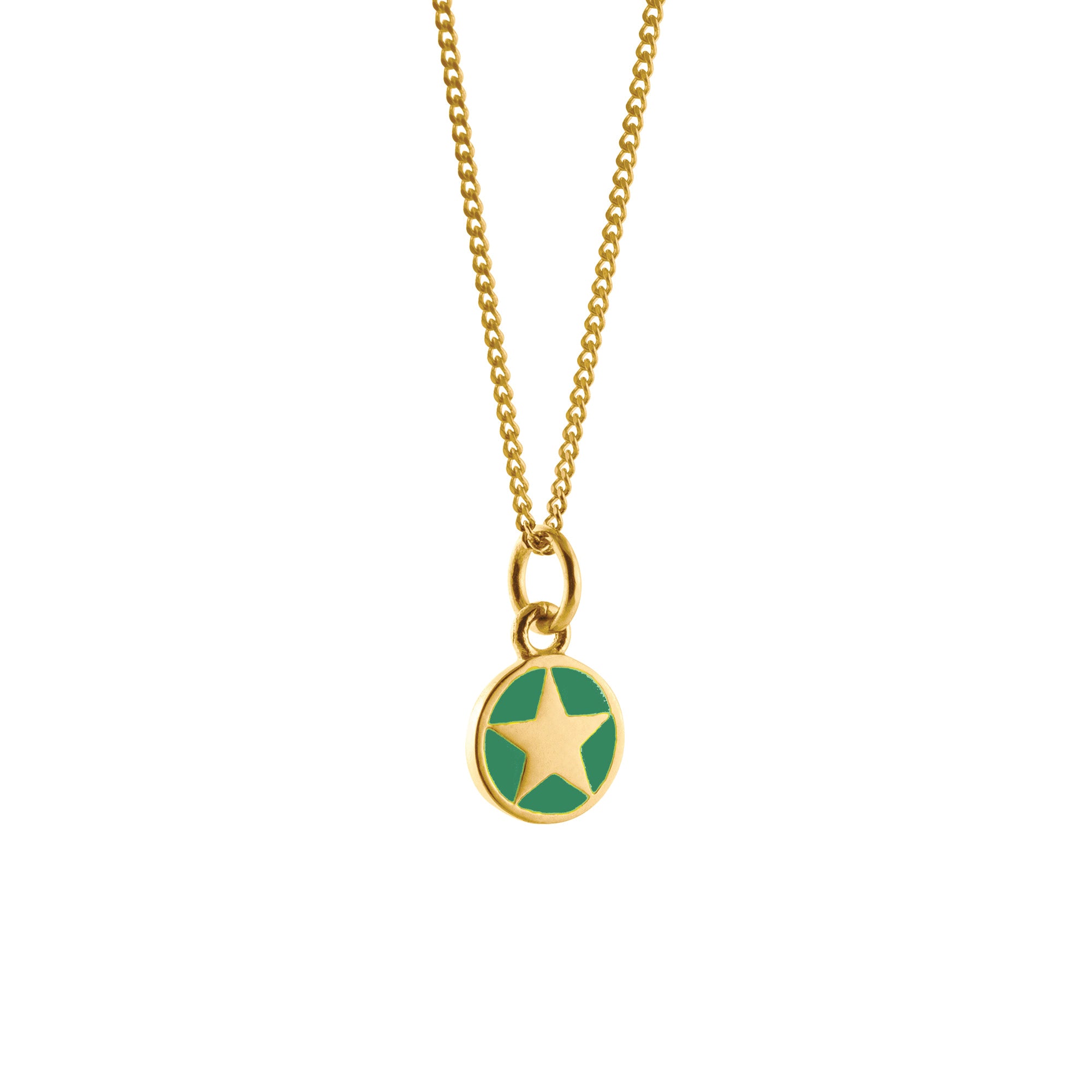 green enamel necklace
