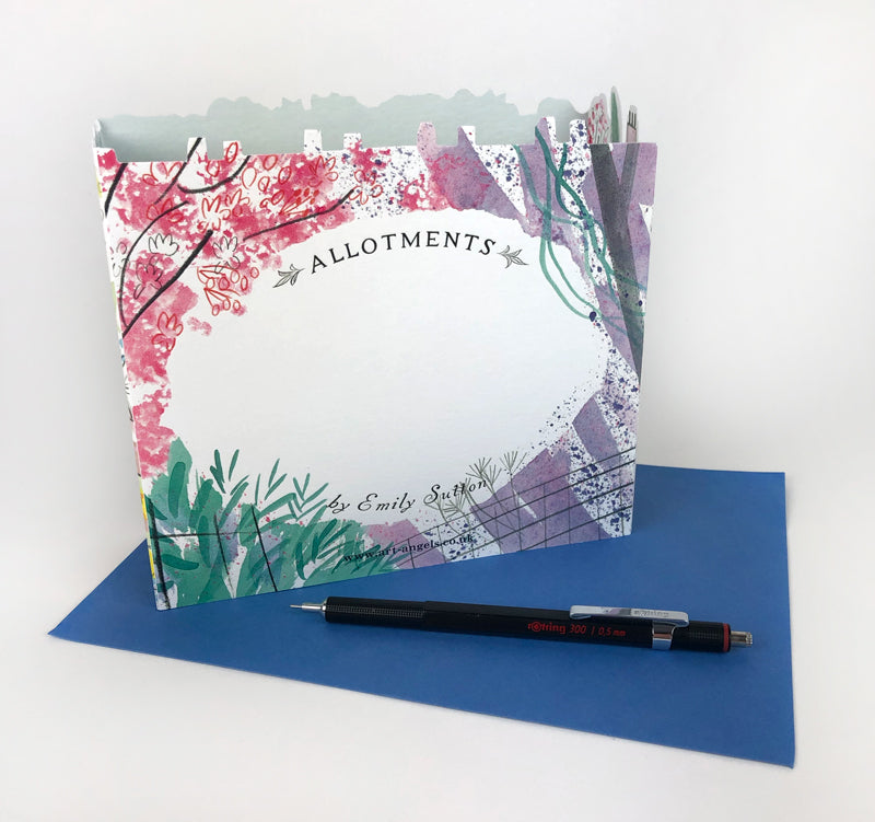 Blackbird 3D allotment card by Emily Sutton