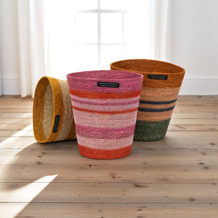 Seagrass Waste Paper Basket in Guardsman and Neyron