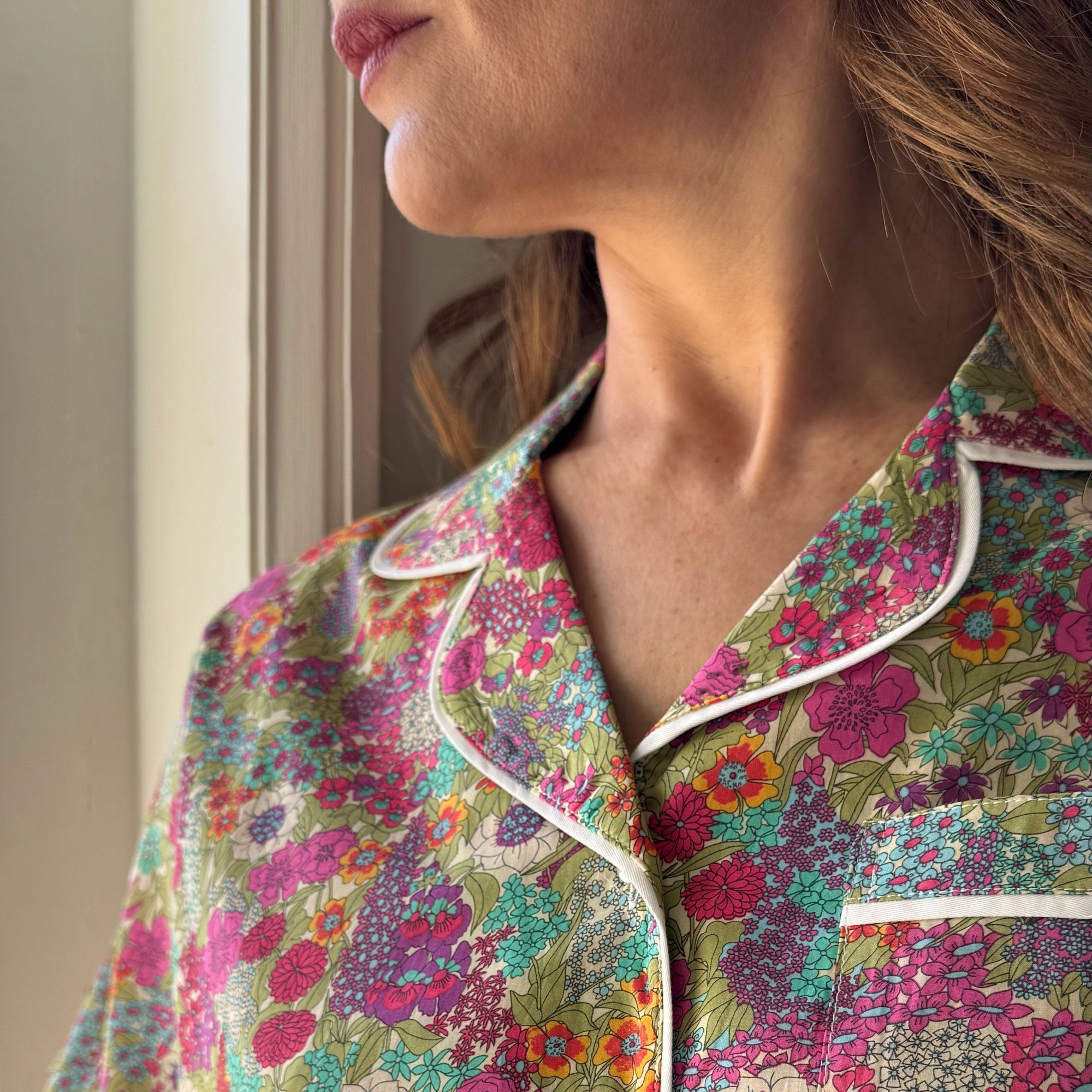 Liberty Pyjamas Lime Ciara