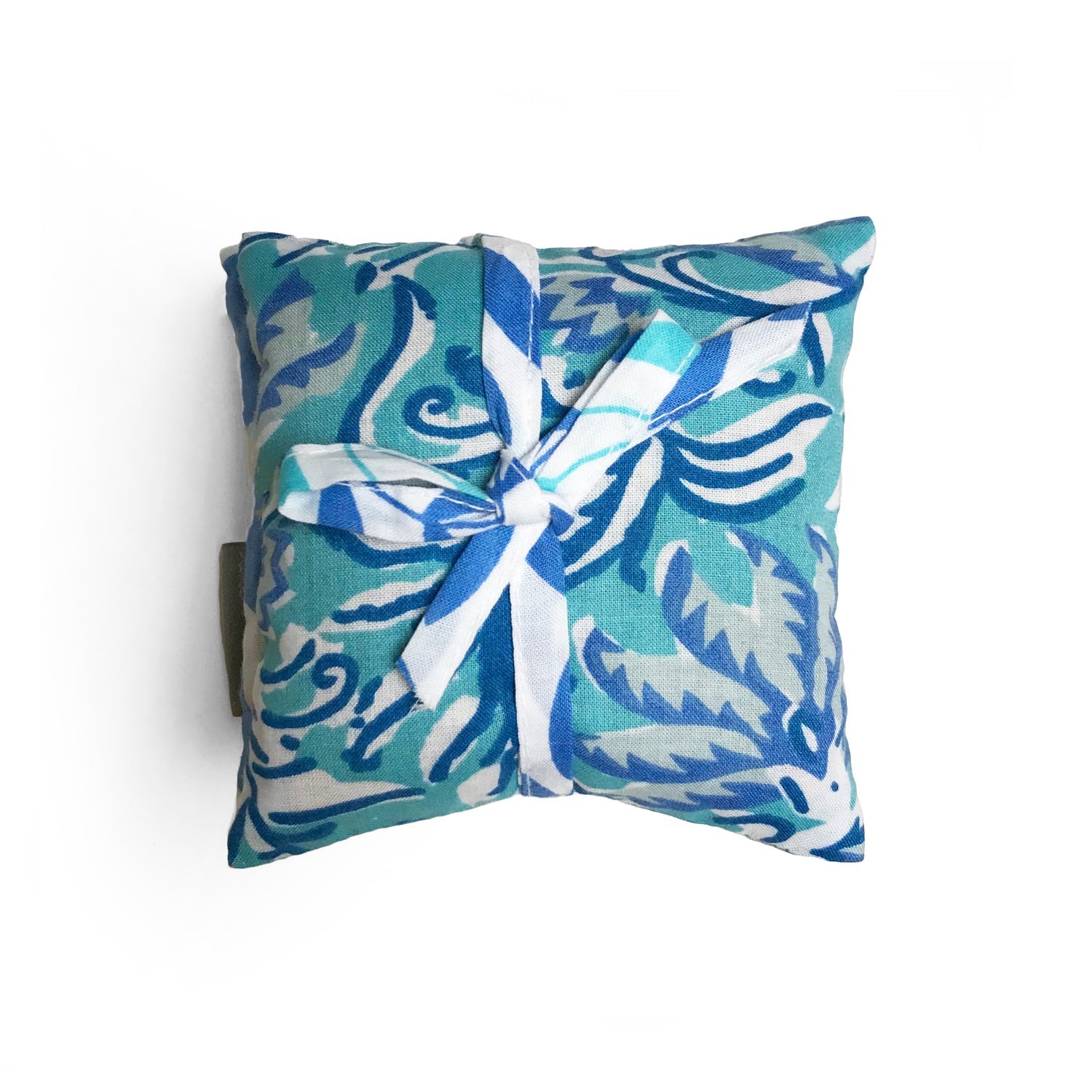 Stack of 3 Square Lavender Sachets - Turquoise