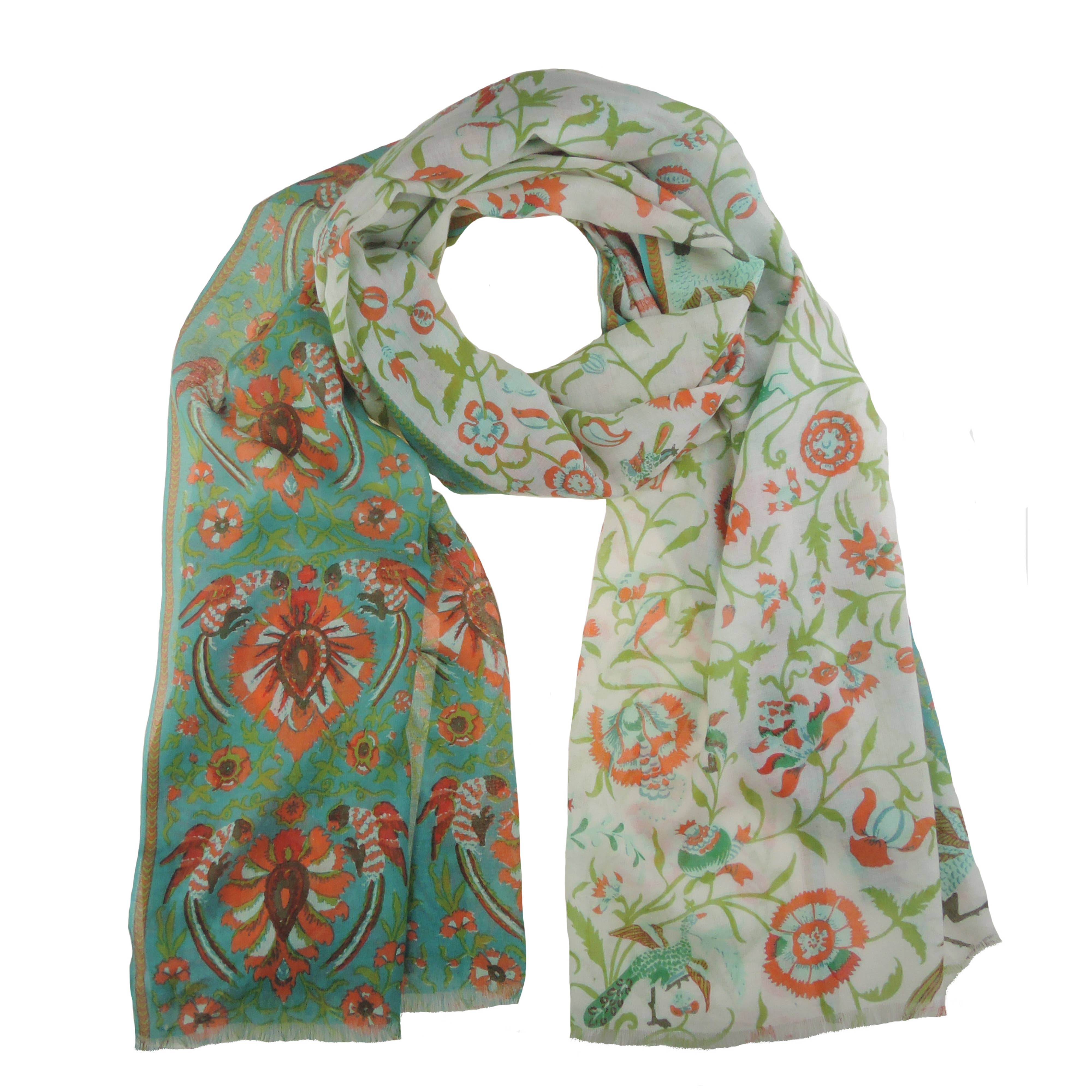 Ottoman Orange Bird of Paradise Wool Stamen Stole