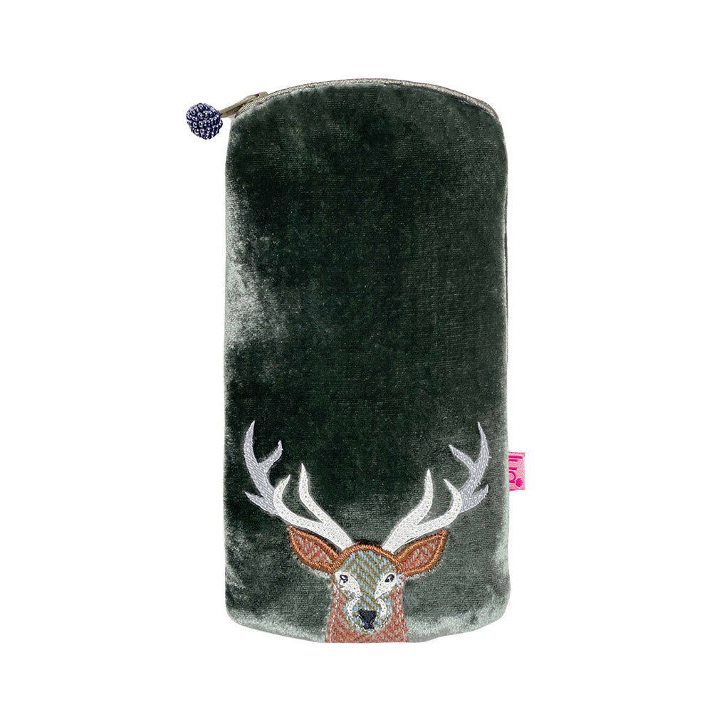 Velvet Glasses Purse Stag