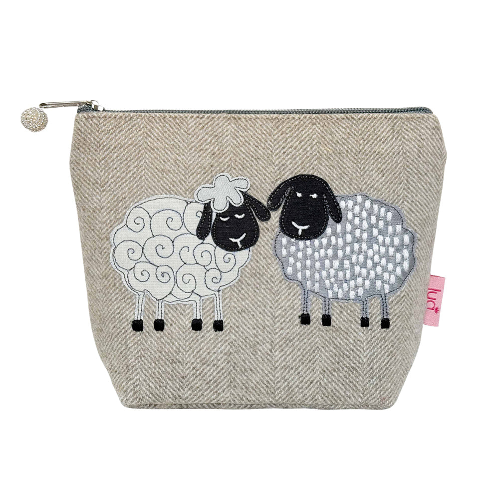 Herringbone - Natural Sheep Cosmetic Purse