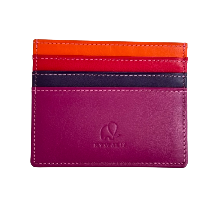 Multicolored cardholder with a My Walit brand logo on a white background