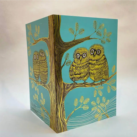 Lush Greeting Card - Baby Owls