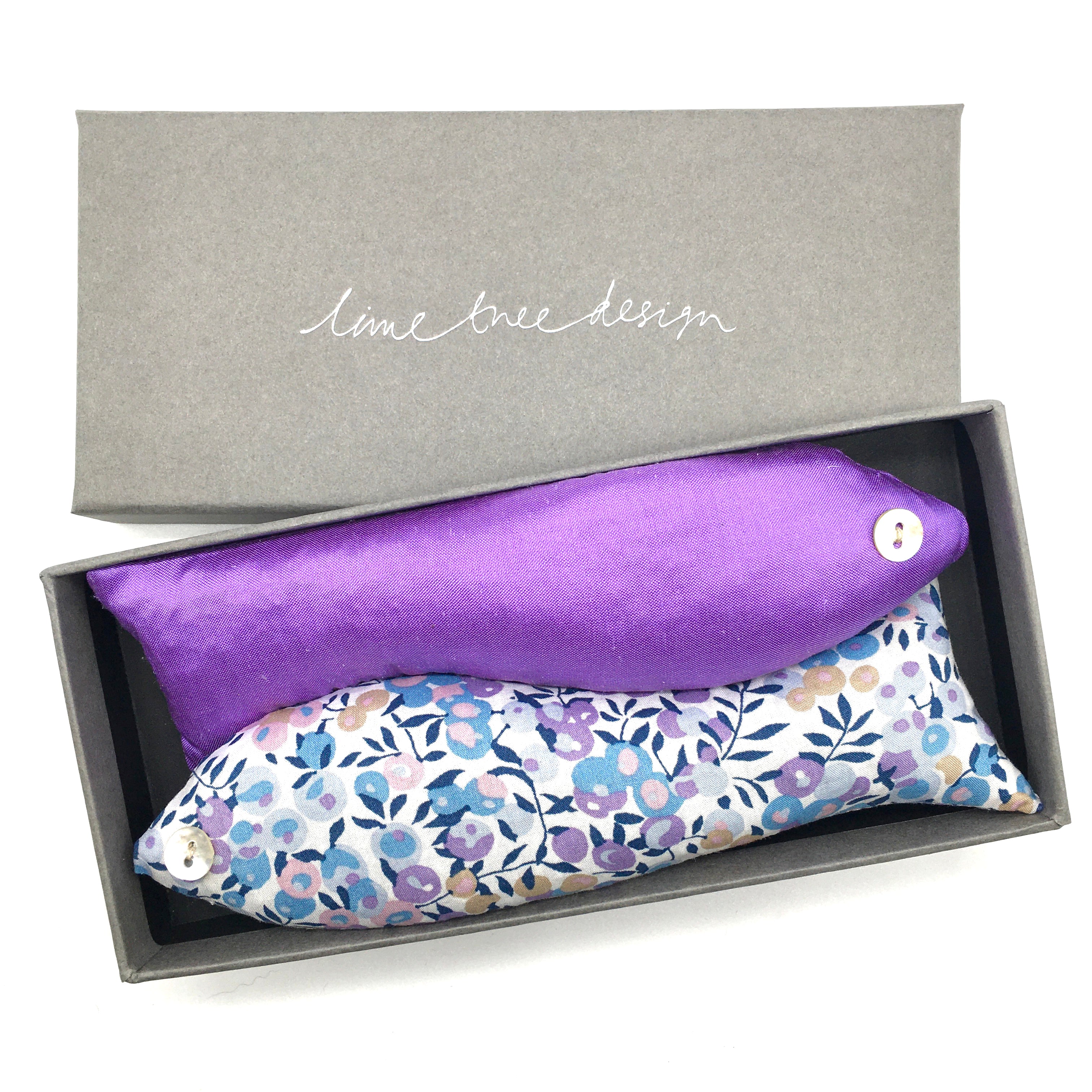 lilac lavender filled fish made with liberty of london fabric