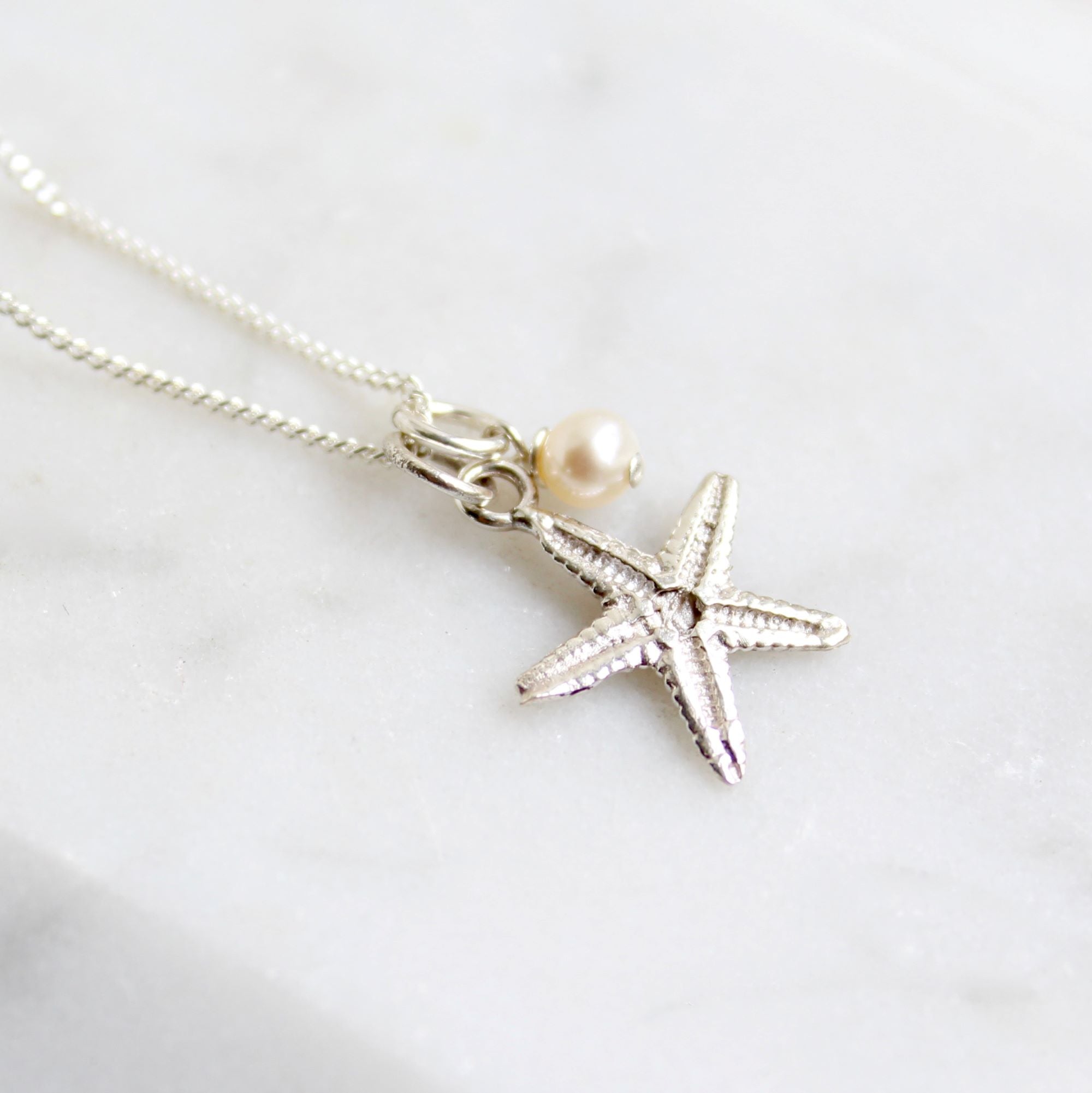 starfish and pearl necklace