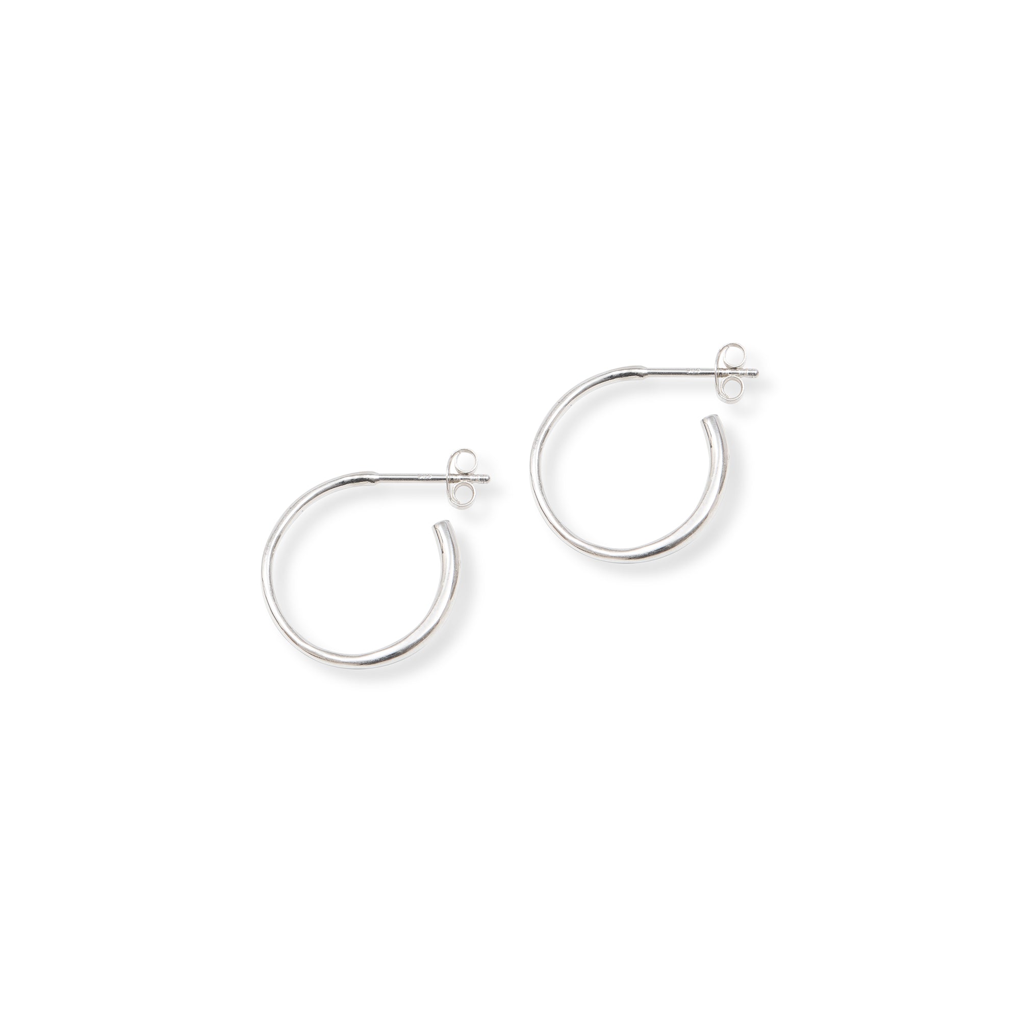 Half Hoop Earrings Sterling Silver