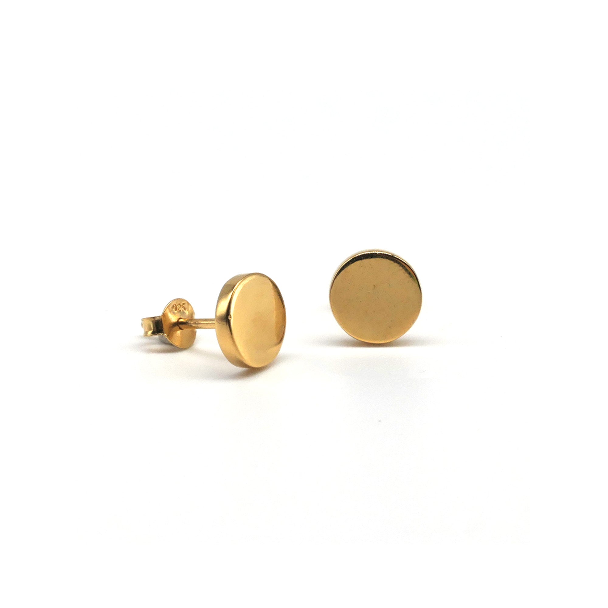 gold vermeil circle stud