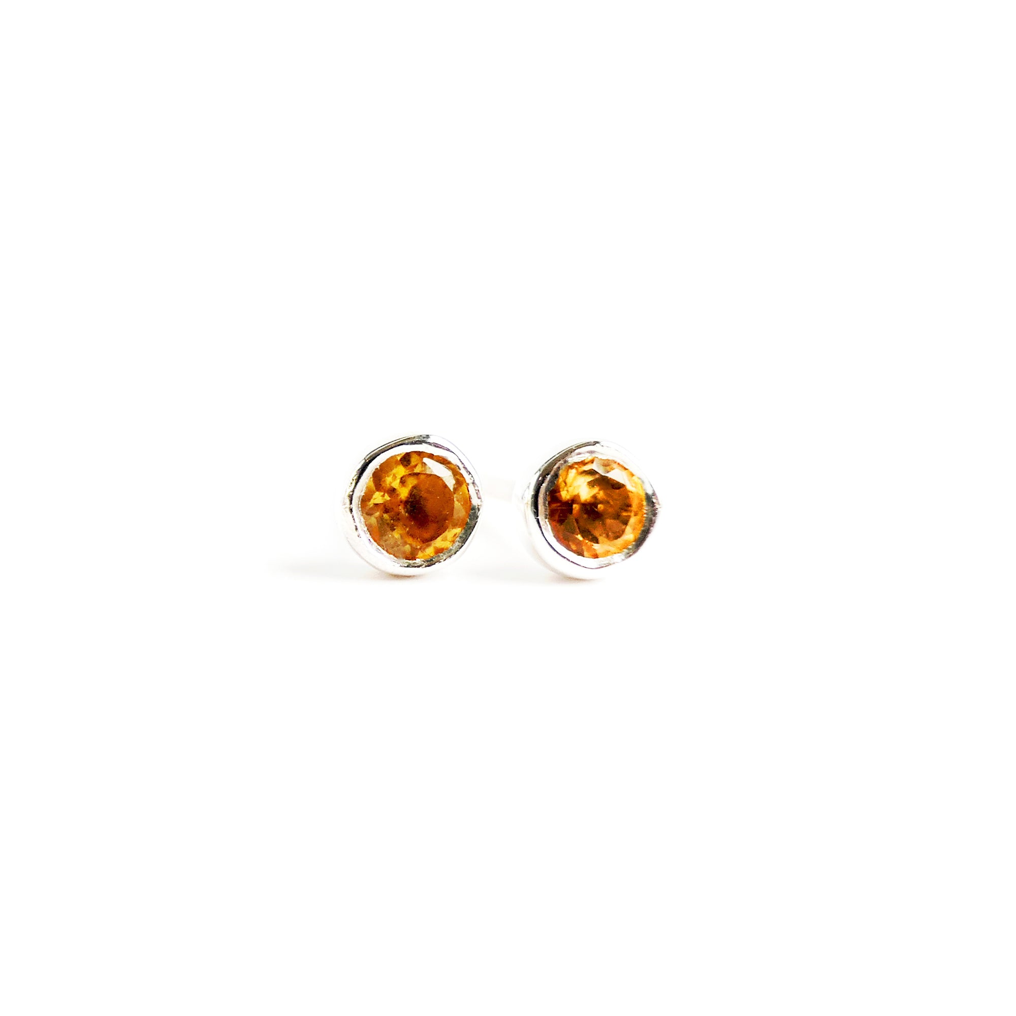 Mini Birthstone Stud Earrings Sterling Silver