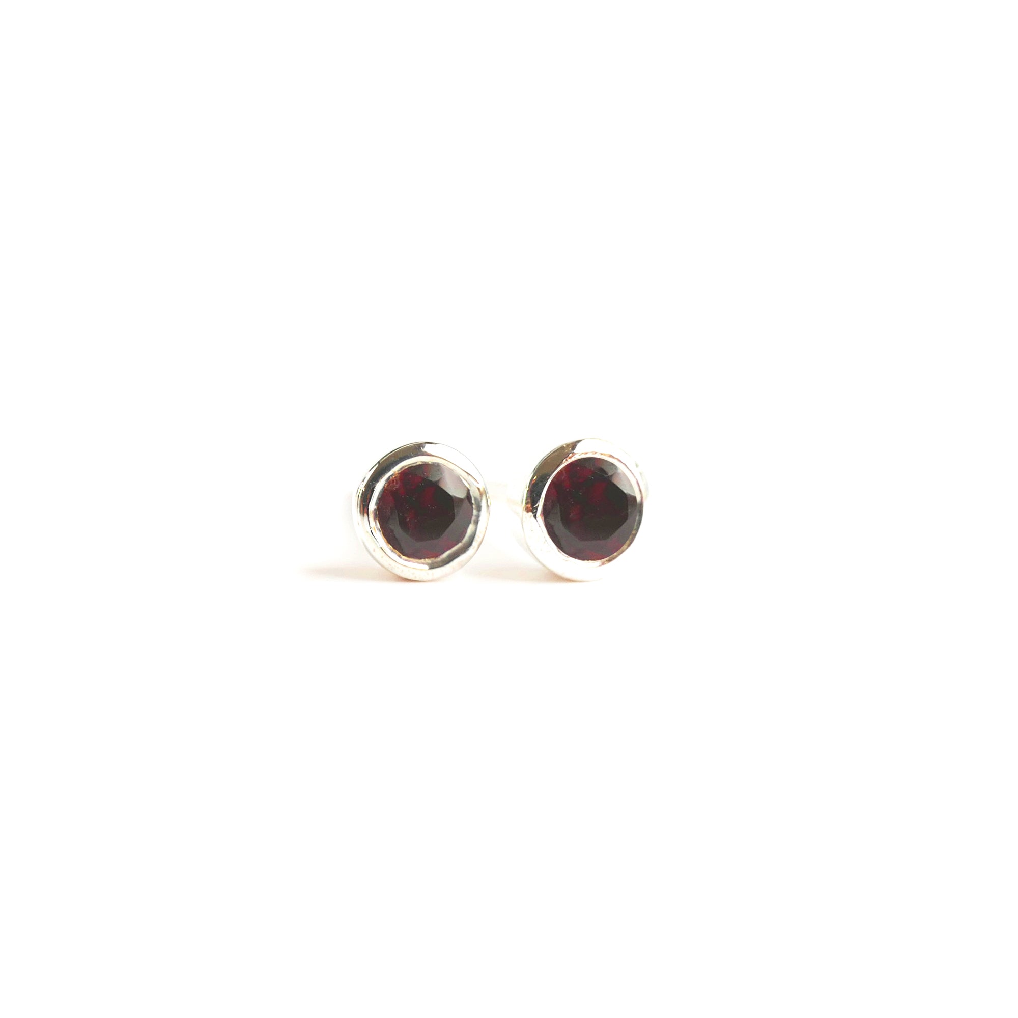Mini Birthstone Stud Earrings Sterling Silver