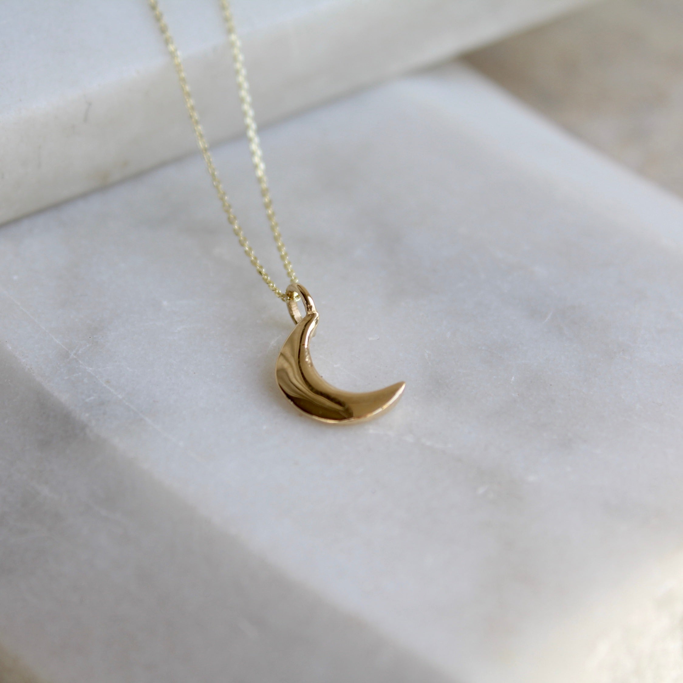 Moon Necklace 14ct gold necklace