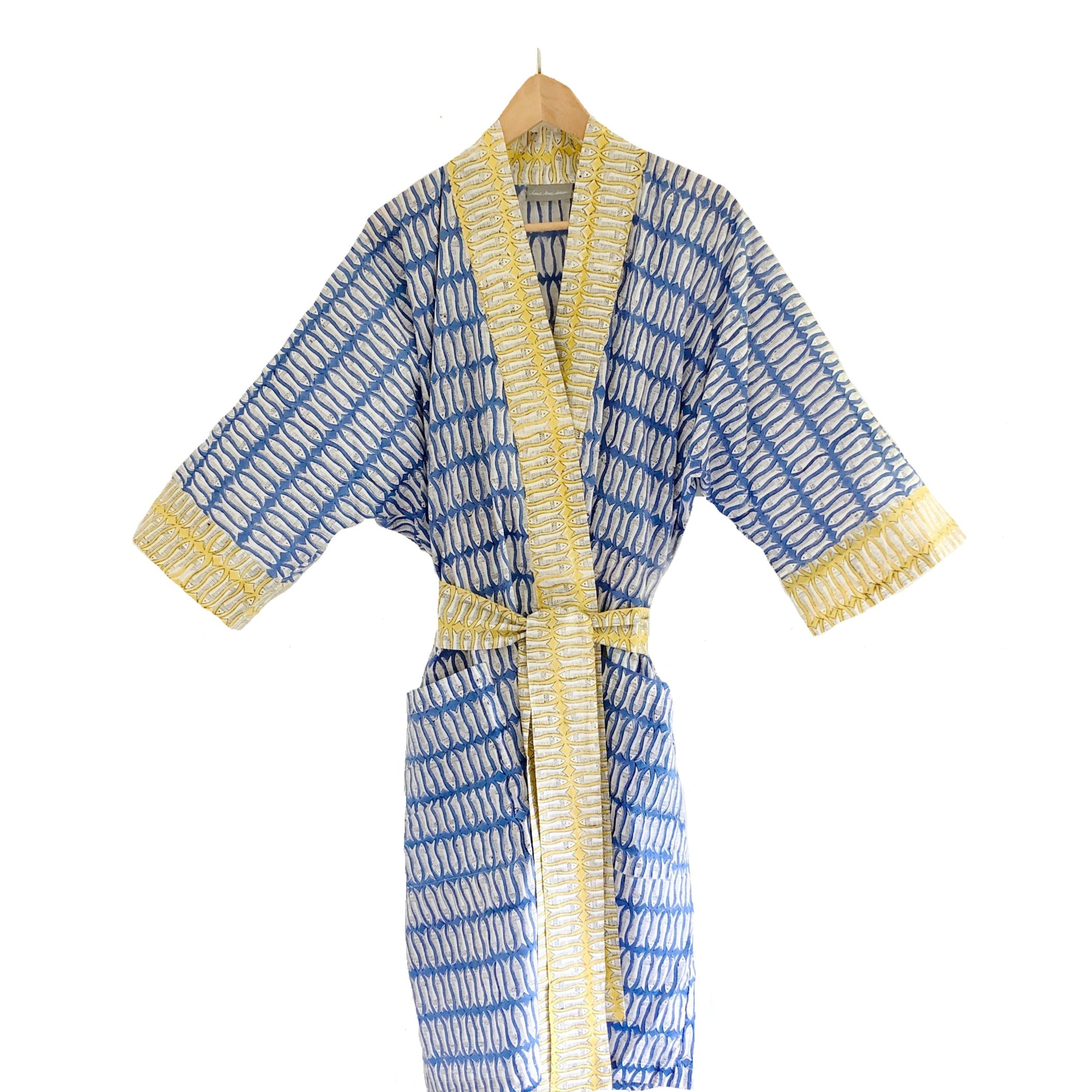 blue fish kimono