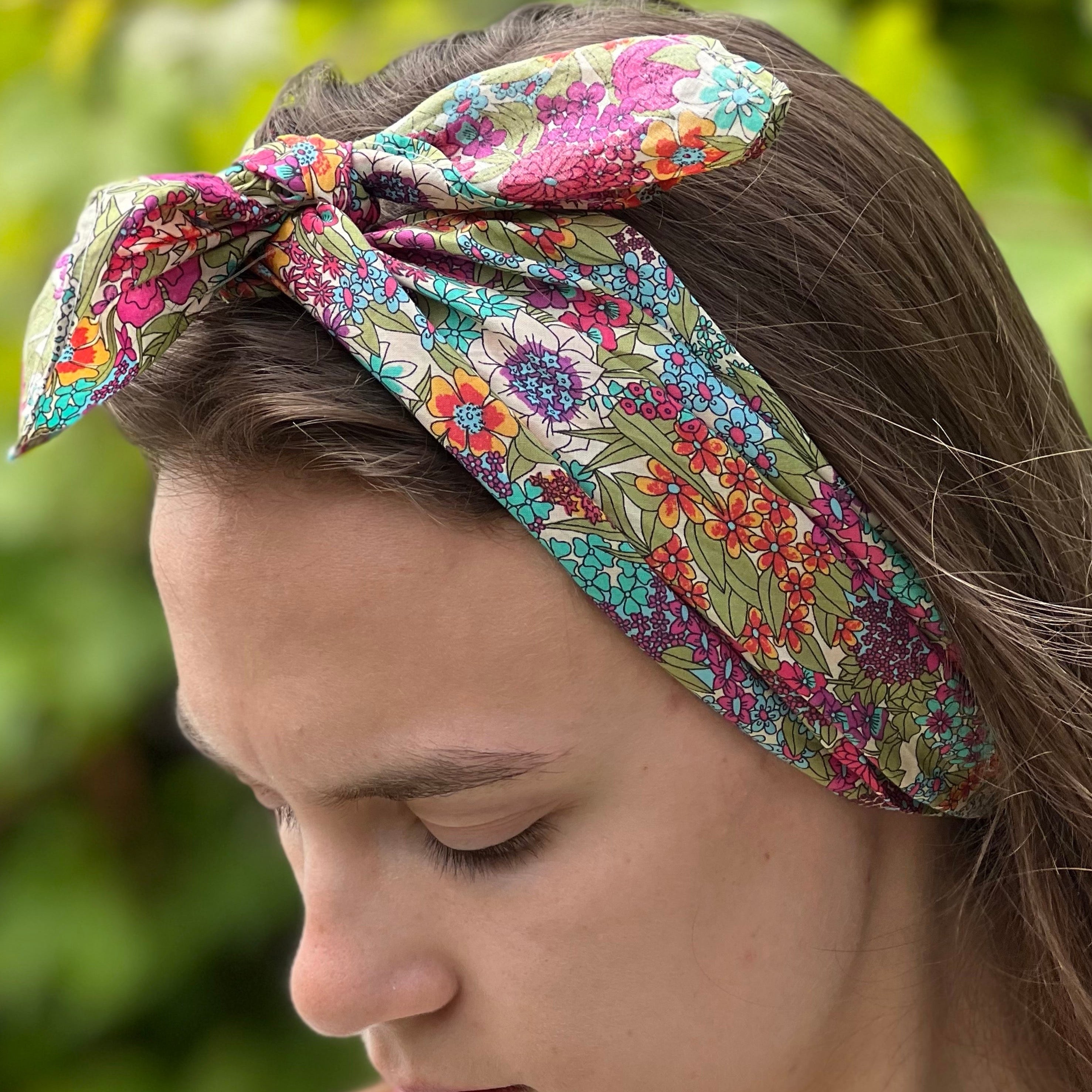 liberty fabric bandana head scarf