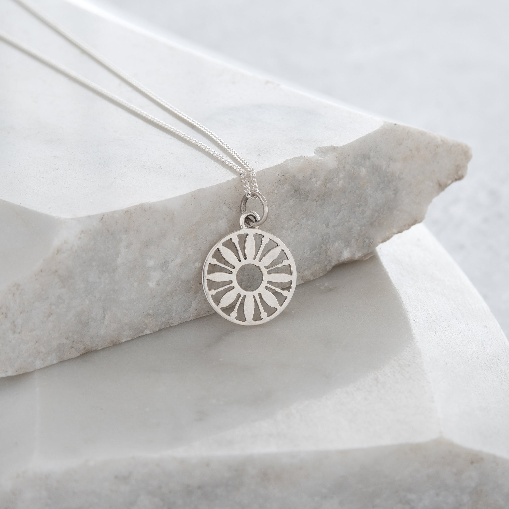 Flower Power Token Charm Necklace