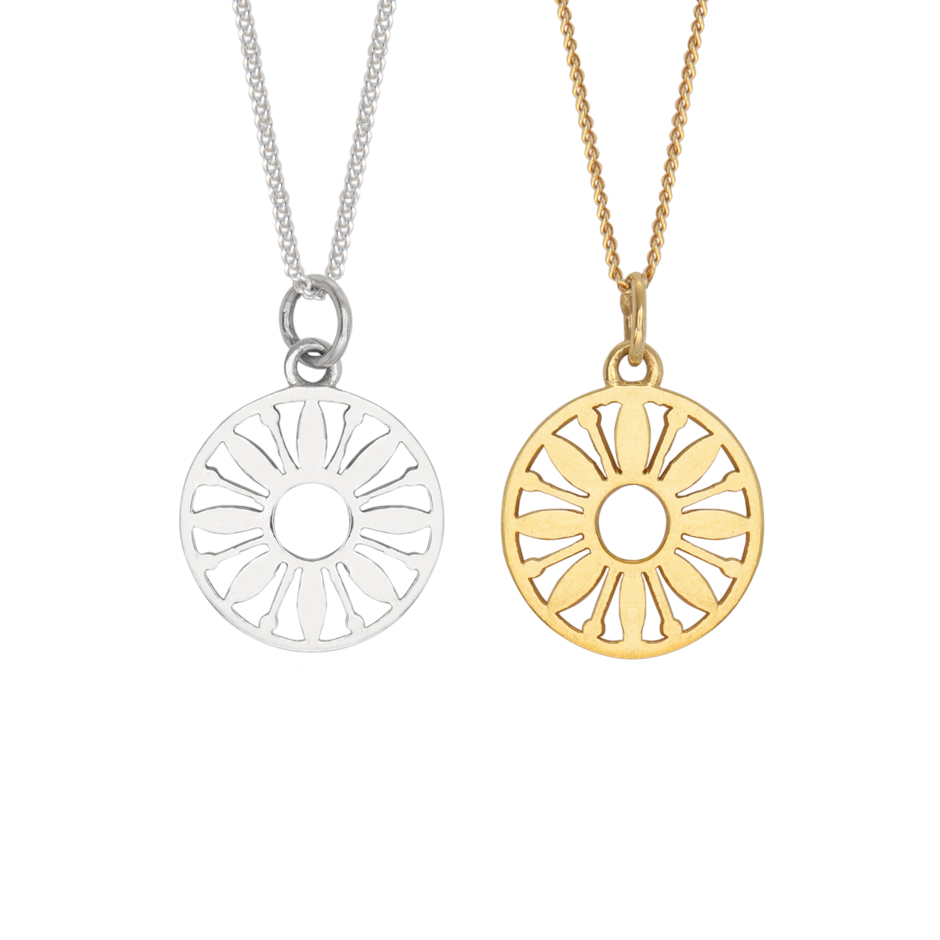 Flower Power Token Charm Necklace
