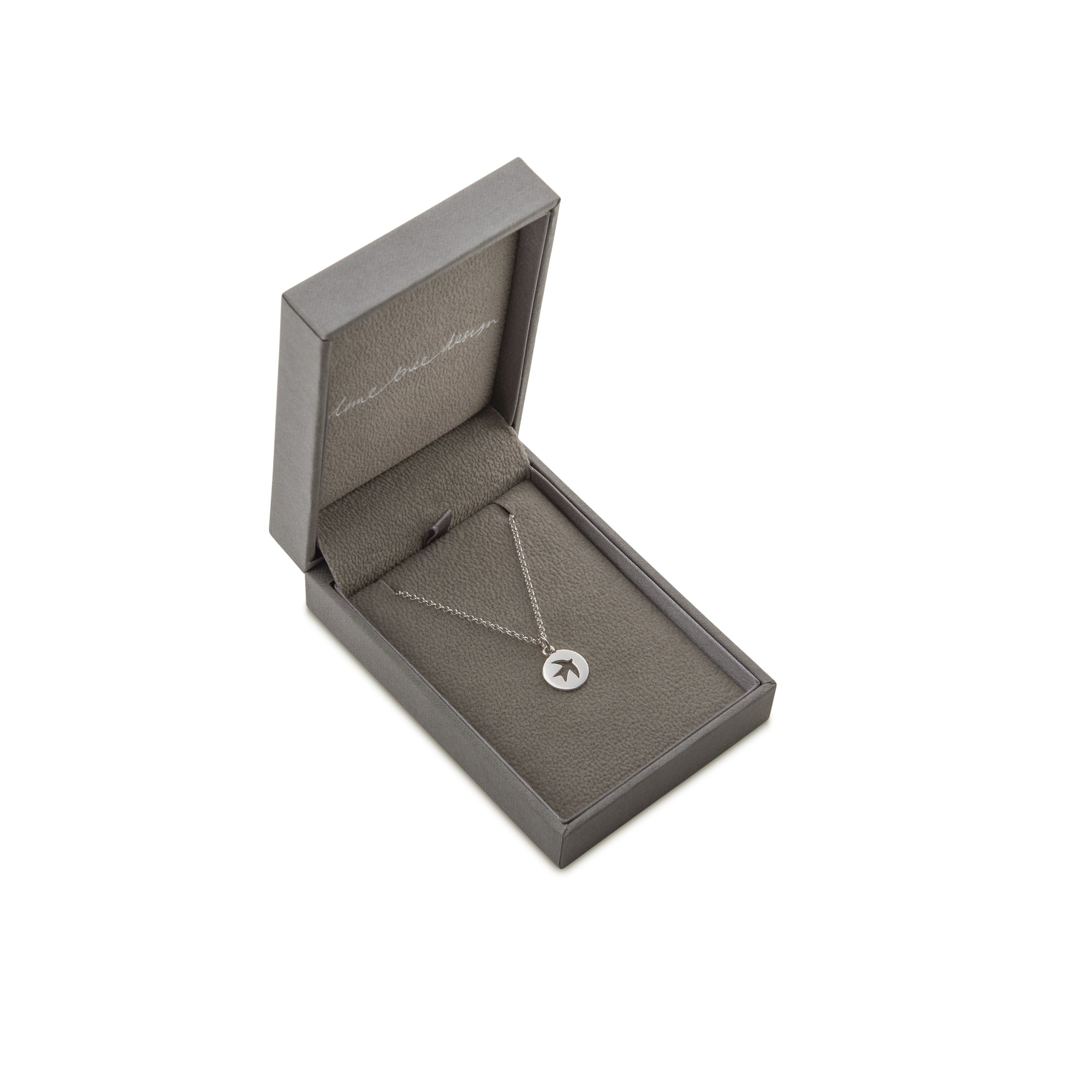 swallow necklace in box