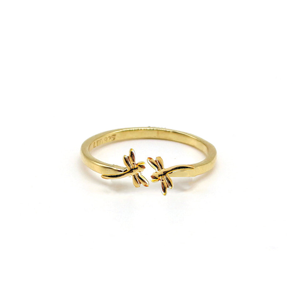 mini adjustable ring in gold vermeil