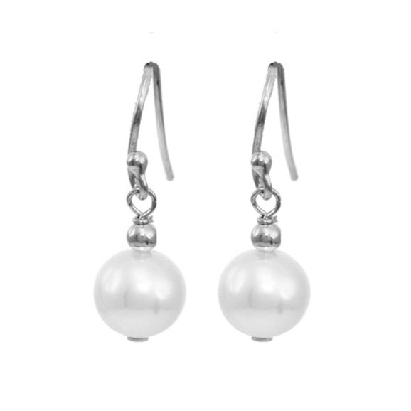 Limited Edition White Simple Pearl Hook Earring