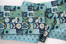 100% Silk Double Sided Bandeau Scarf Solveig Blue