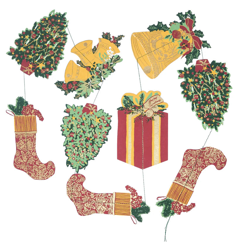 Vertical Traditional Christmas Wall Hanging Decoration