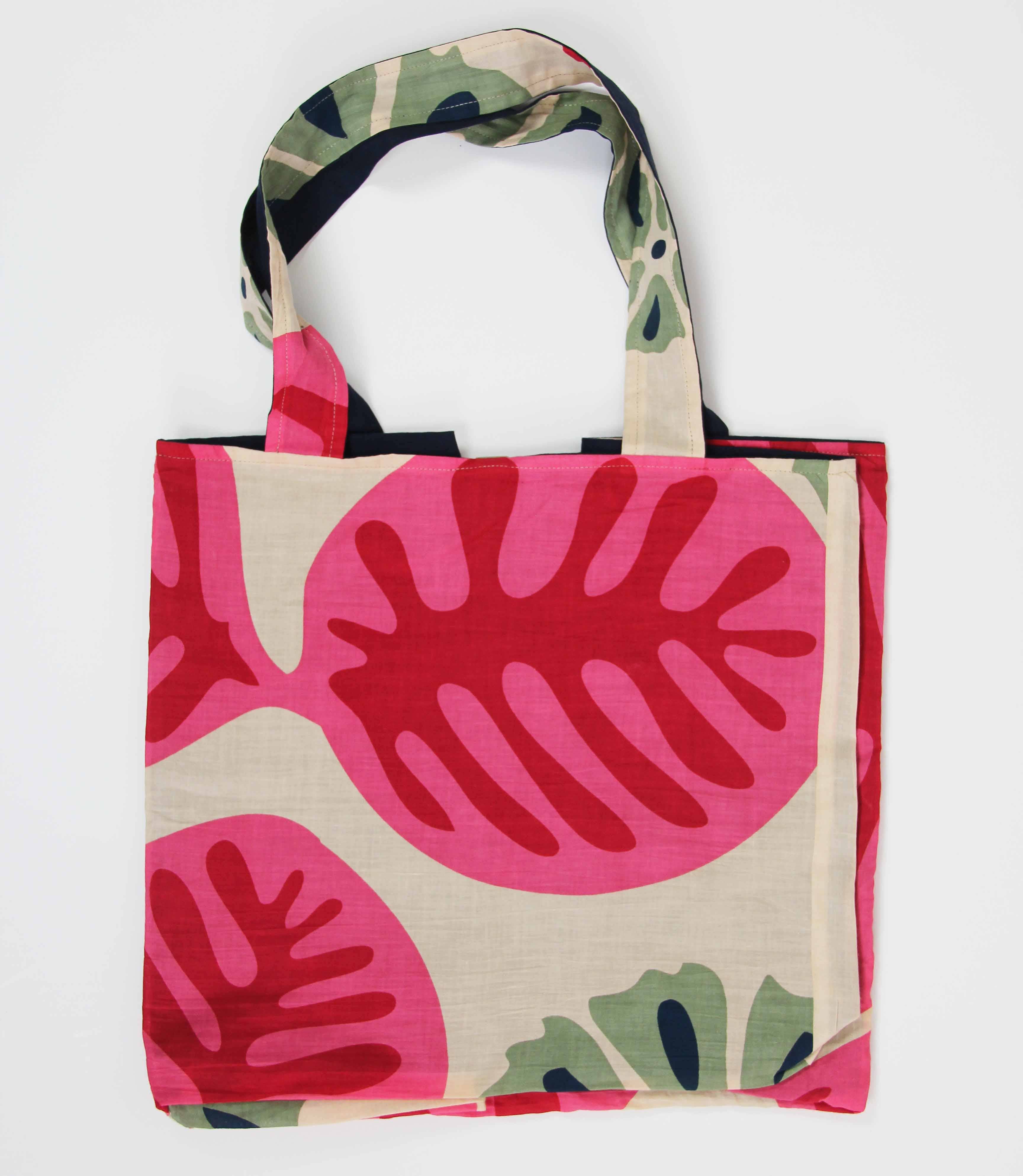 Upcycled Cotton Tote Bag Ecuador Rose Pink