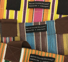Reusable shopper with webbing handles, magnetic fastening and British Colour Standard label, in vibrant spring colours