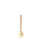 Decorative spoon with floral pattern on a white background