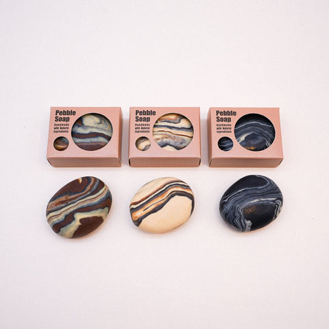 Natural Marble Effect Pebble Soap Assorted Colours