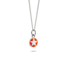 Mini Orange Star Enamel Necklace