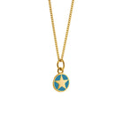 teal gold vermeil necklace 