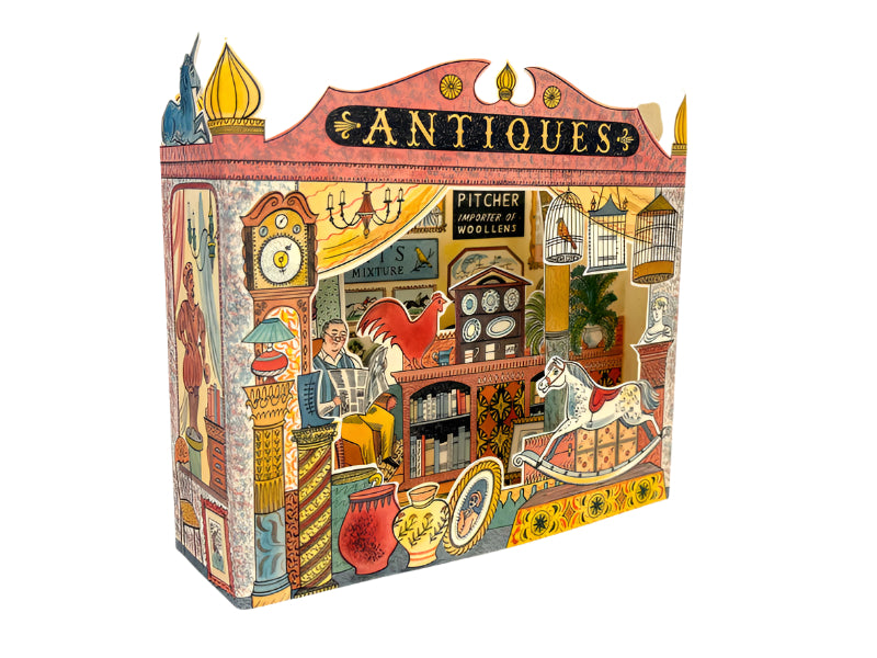 Antiques Shop 3D Card by Emily Sutton