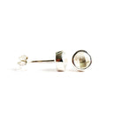 Birthstone Stud Earrings April Rock Crystal and Sterling Silver