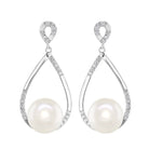 Limited Edition Open Pear Shape Drop Pearl Earrings