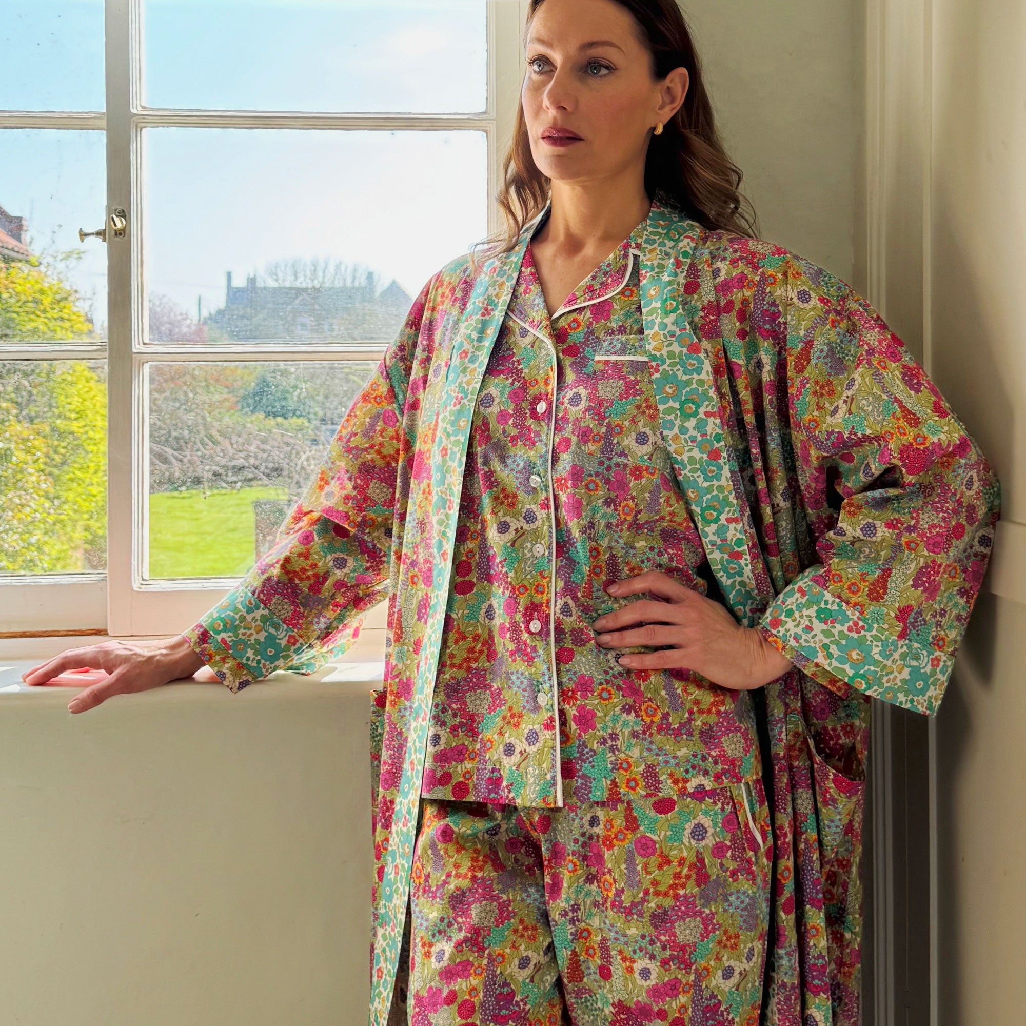 Liberty Pyjamas Lime Ciara