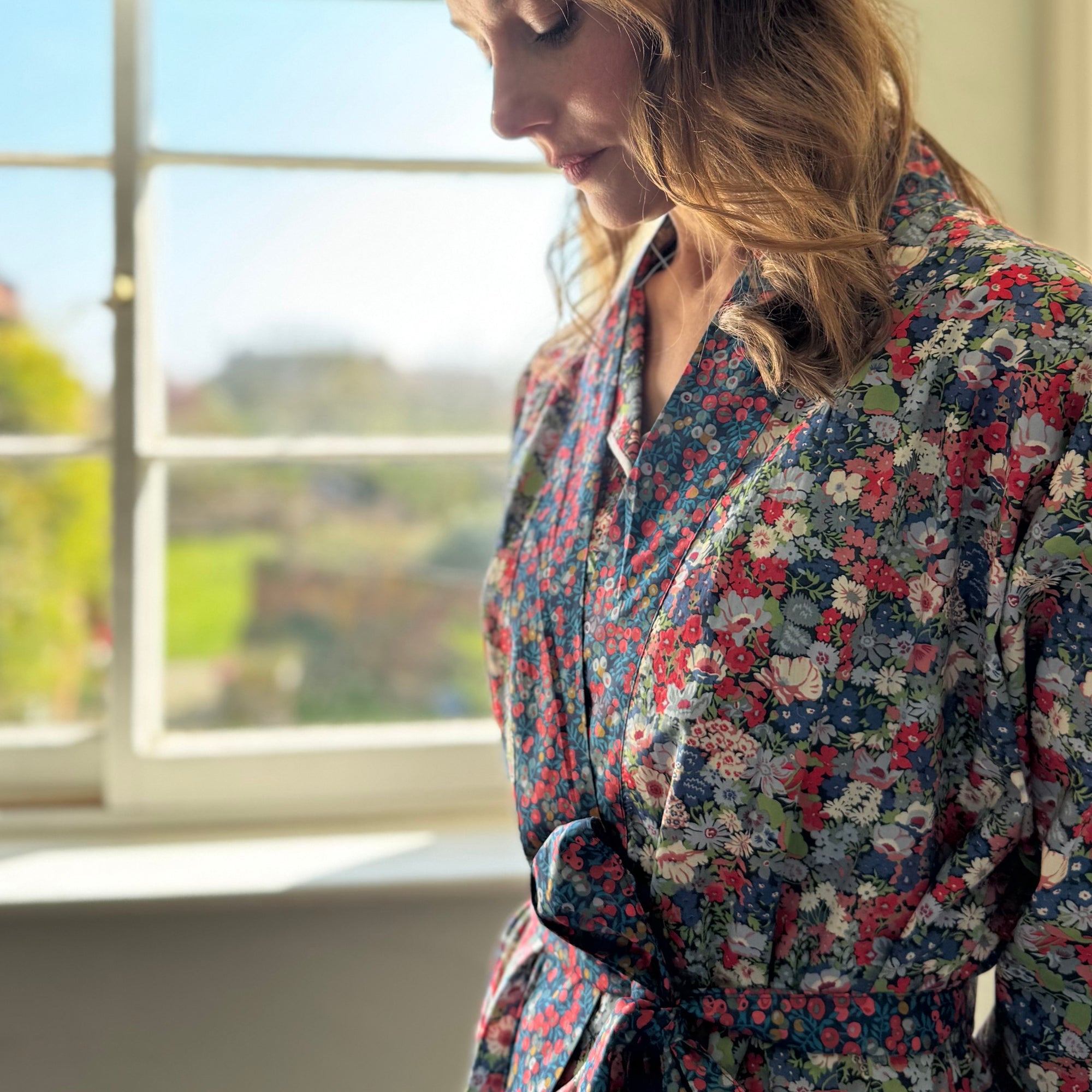 Liberty Pyjamas Red & Blue Thorpe