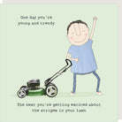 Lawn Stripes Greeting Card 