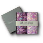 Pack of two floral cotton hankies from The Morris Collection with a grey box on a white background.