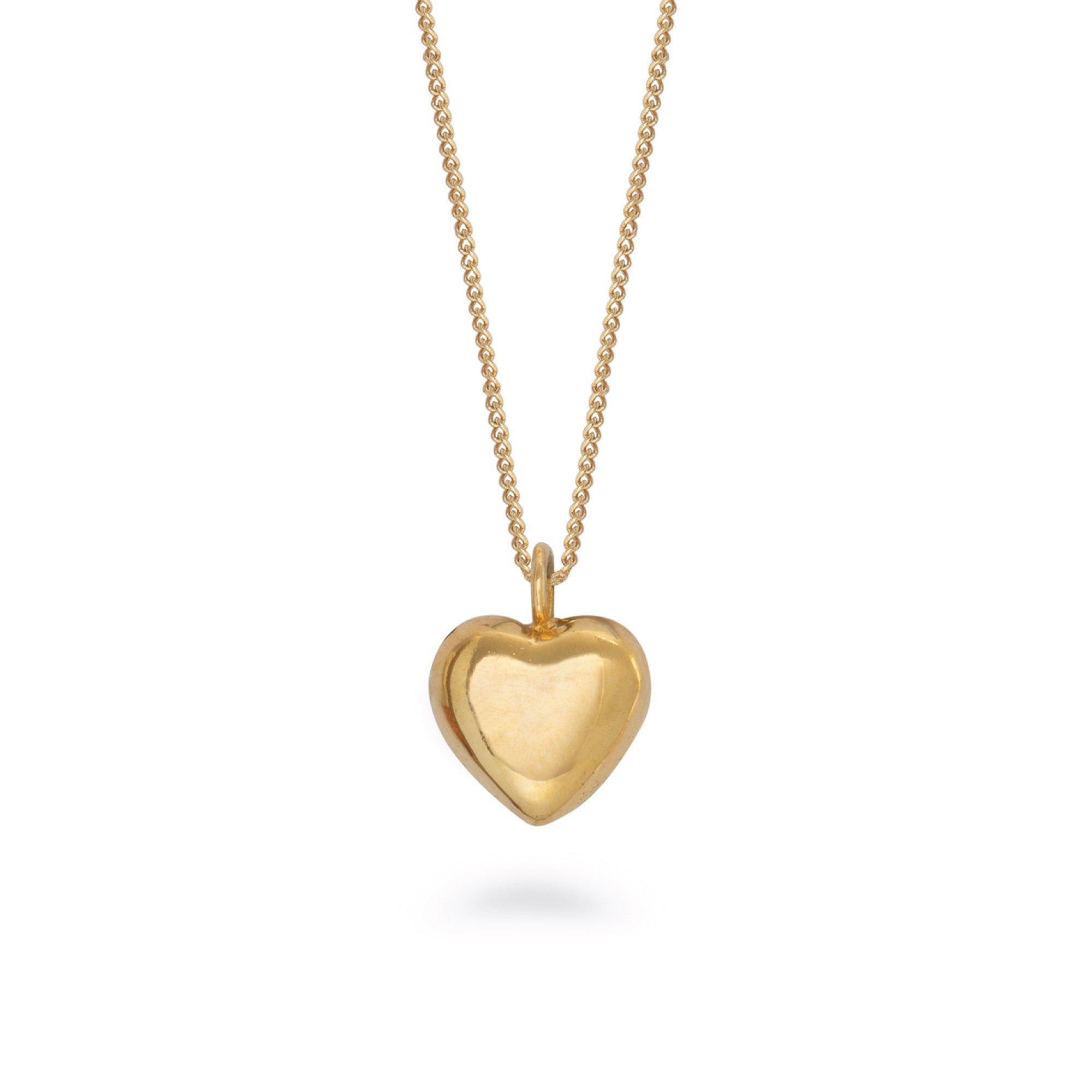 Heart Pendant Necklace Gold Vermeil