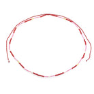 Hand Beaded Pearl Necklace Sunset Pink and Red