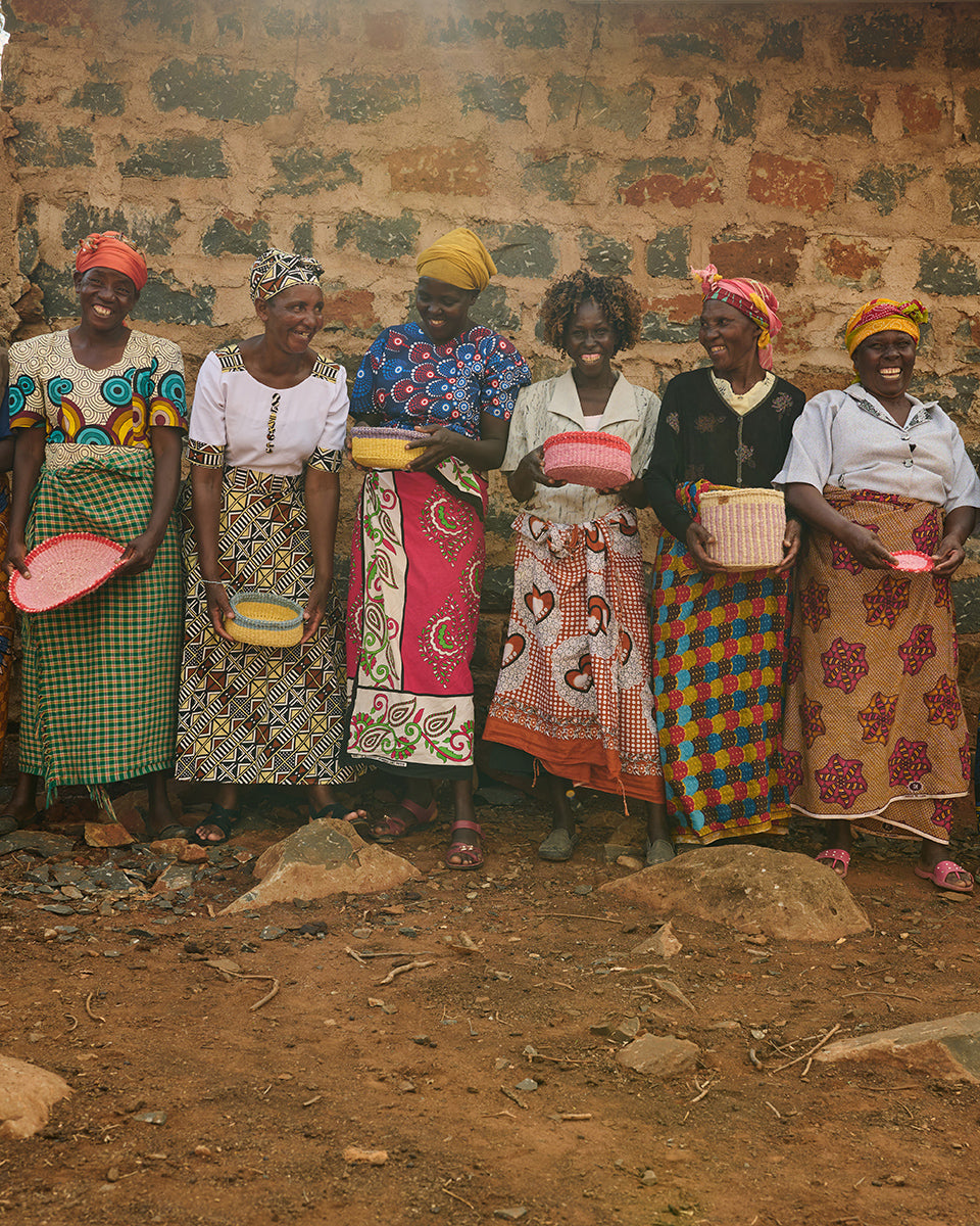 women holding baskets 
