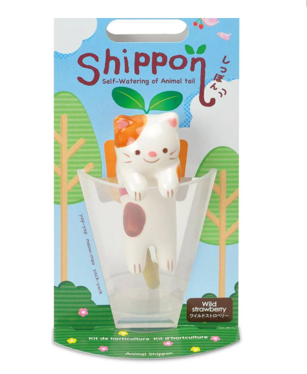 Shippon self-watering plant pot with animal design on packaging