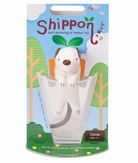 Packaging of a self-watering product with a dog design on a blue background