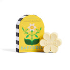 Skandi Blooms Daffodil soap bar with colourful packaging on a white background