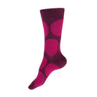 Dotty Burgundy and Magenta Cotton Odd Socks