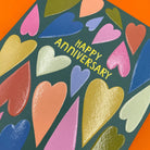 Happy Anniversary With Hearts Card 