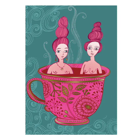 Lush Greeting Card - Tea Cup Ladies