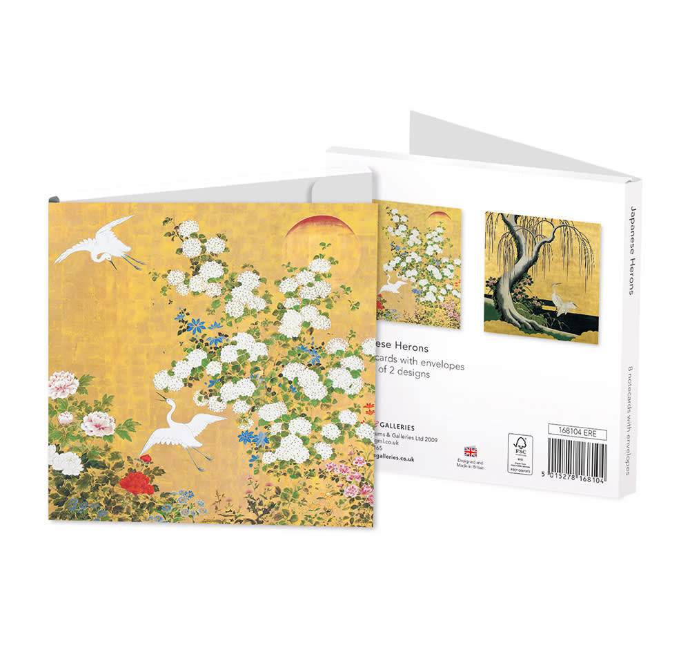 Japanese heron notecards museums and galleries 